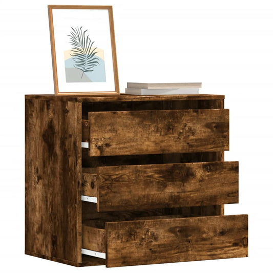 Cassettiera Angolare Rovere Fumo 60x41x58cm Legno Multistrato - homemem39