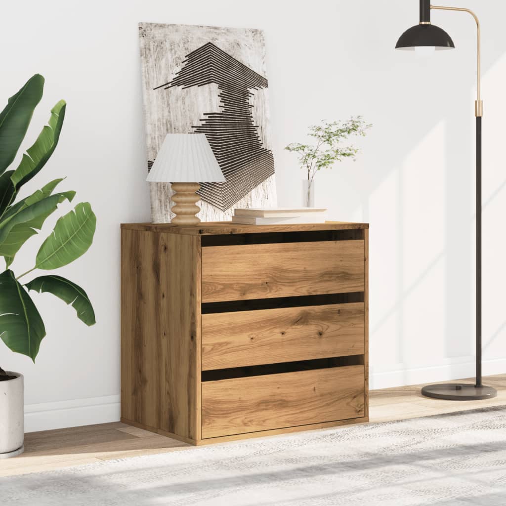 Cassettiera Angolare Rovere Artigianale 60x41x58cm Multistrato - homemem39