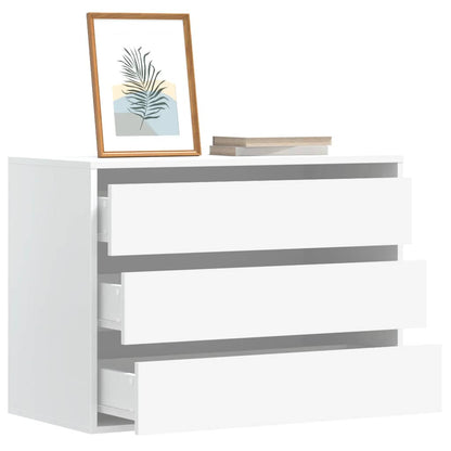 Cassettiera Bianca 80x41x58 cm in Legno Multistrato - homemem39