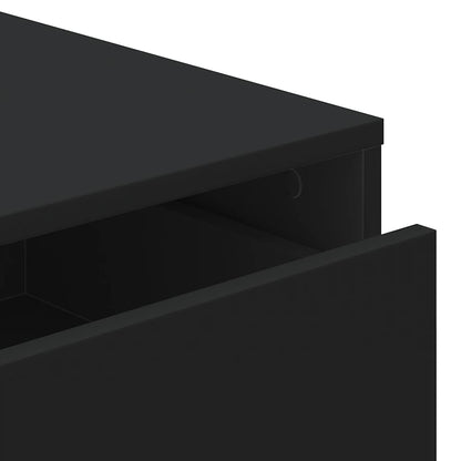 Cassettiera Angolare Nera 80x41x58 cm in Legno Multistrato - homemem39