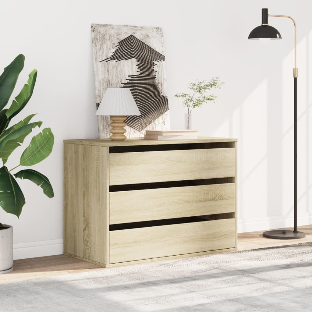 Cassettiera Angolare Rovere Sonoma 80x41x58cm Legno Multistrato - homemem39