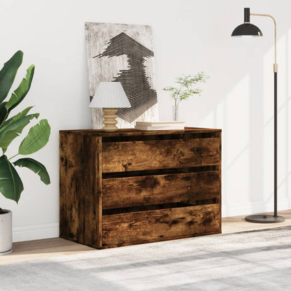 Cassettiera Angolare Rovere Fumo 80x41x58cm Legno Multistrato - homemem39