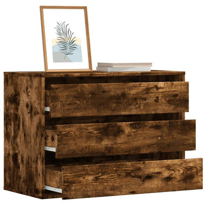 Cassettiera Angolare Rovere Fumo 80x41x58cm Legno Multistrato - homemem39
