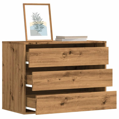 Cassettiera Angolare Rovere Artigianale 80x41x58cm Multistrato - homemem39