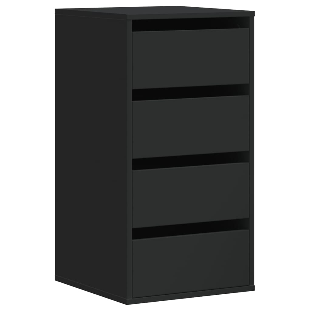 Cassettiera Angolare Nera 40x41x76 cm in Legno Multistrato - homemem39