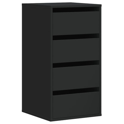 Cassettiera Angolare Nera 40x41x76 cm in Legno Multistrato - homemem39