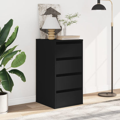 Cassettiera Angolare Nera 40x41x76 cm in Legno Multistrato - homemem39