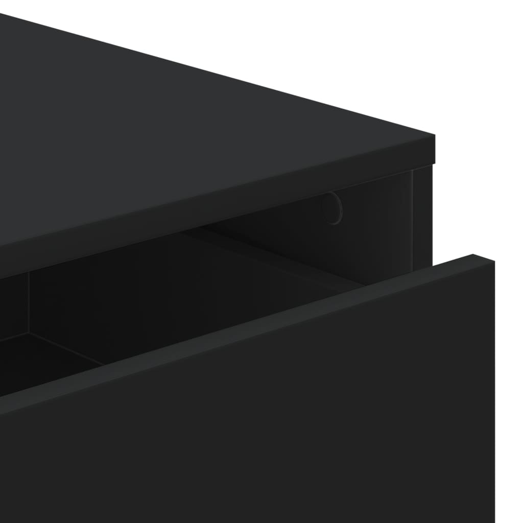 Cassettiera Angolare Nera 40x41x76 cm in Legno Multistrato - homemem39