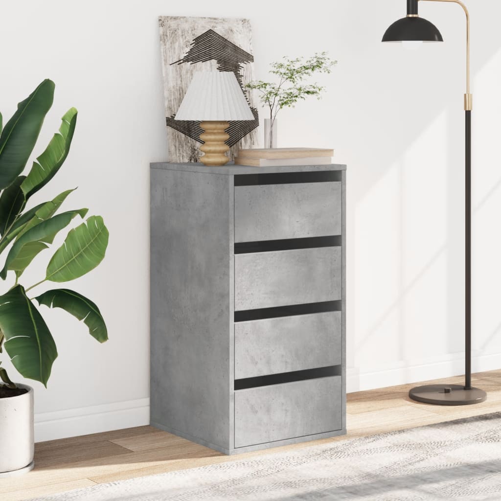 Cassettiera Angolo Grigio Cemento 40x41x76cm Legno Multistrato - homemem39