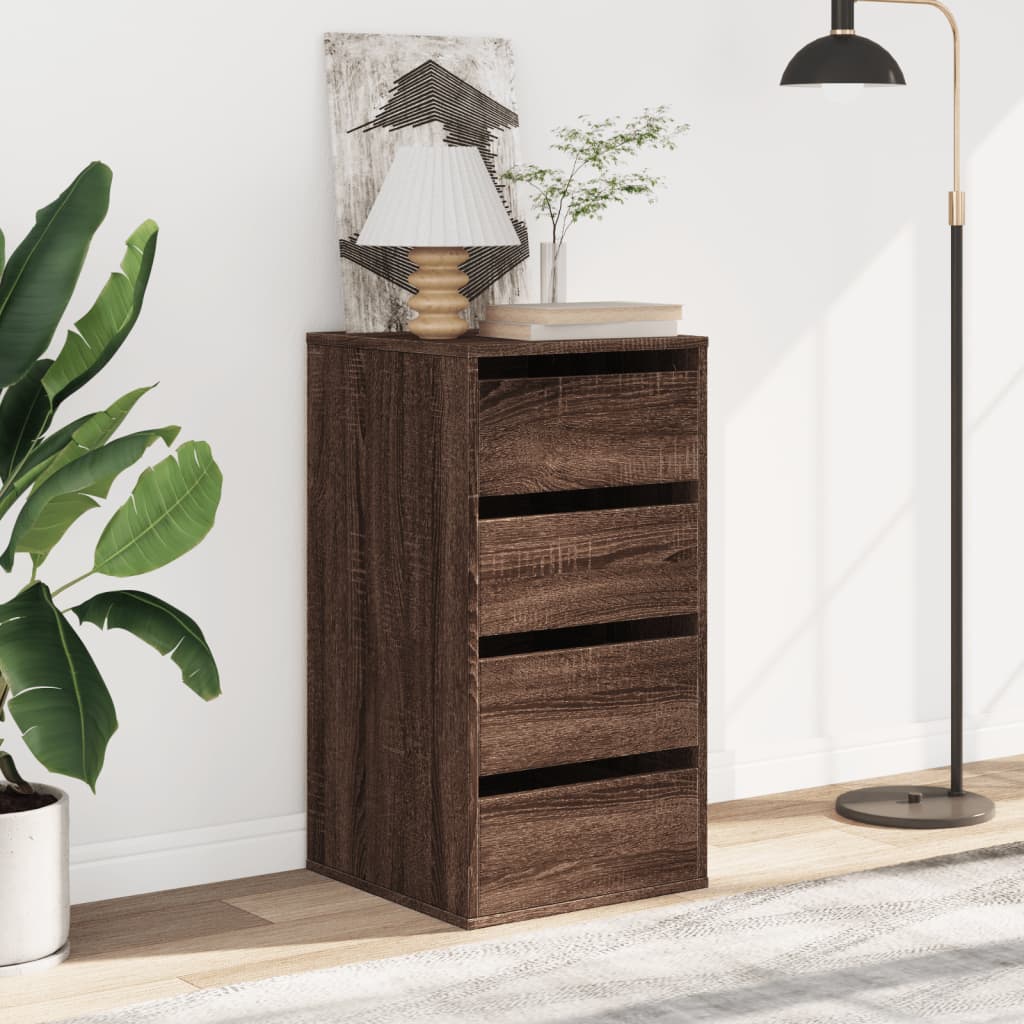 Cassettiera Angolo Rovere Marrone 40x41x76cm Legno Multistrato - homemem39