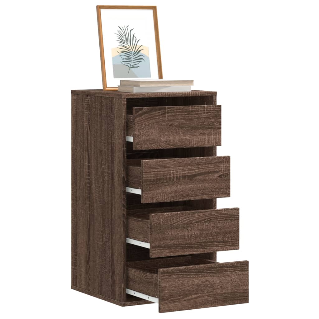 Cassettiera Angolo Rovere Marrone 40x41x76cm Legno Multistrato - homemem39