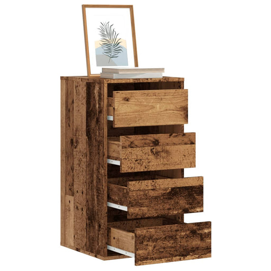 Cassettiera Angolare Legno Antico 40x41x76 cm Legno Multistrato - homemem39