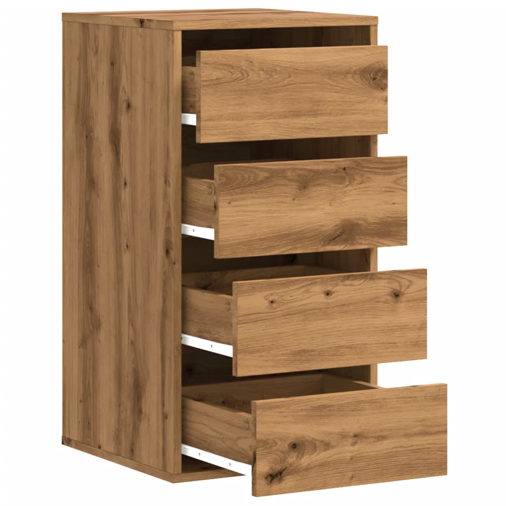 Cassettiera Angolare Rovere Artigianale 40x41x76cm Multistrato - homemem39