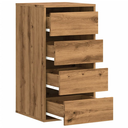 Cassettiera Angolare Rovere Artigianale 40x41x76cm Multistrato - homemem39