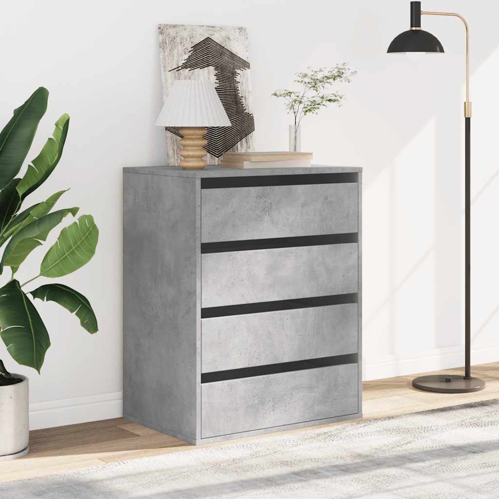 Cassettiera Angolo Grigio Cemento 60x41x76cm Legno Multistrato - homemem39