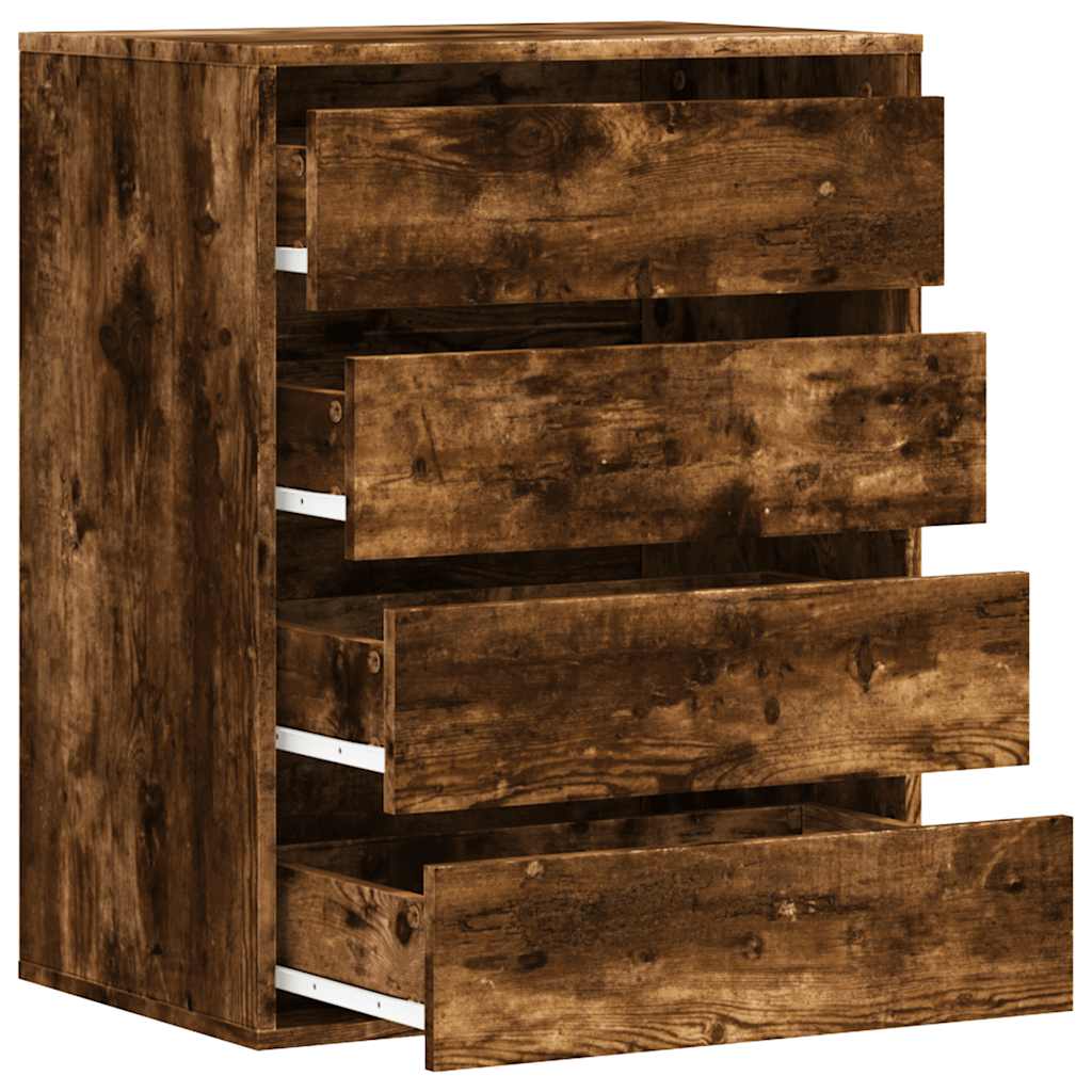 Cassettiera Angolare Rovere Fumo 60x41x76cm Legno Multistrato - homemem39