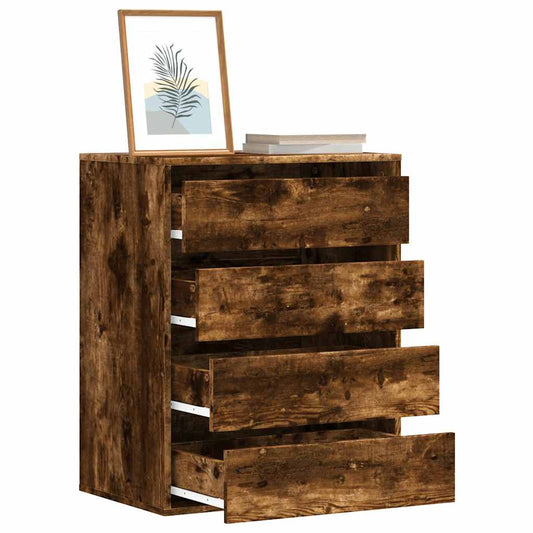 Cassettiera Angolare Rovere Fumo 60x41x76cm Legno Multistrato - homemem39