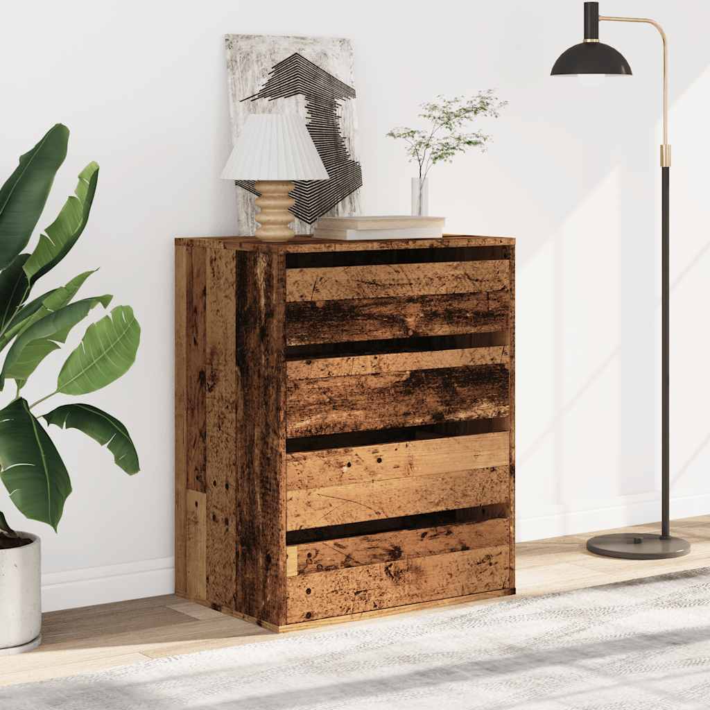 Cassettiera Angolare Legno Antico 60x41x76 cm Legno Multistrato - homemem39