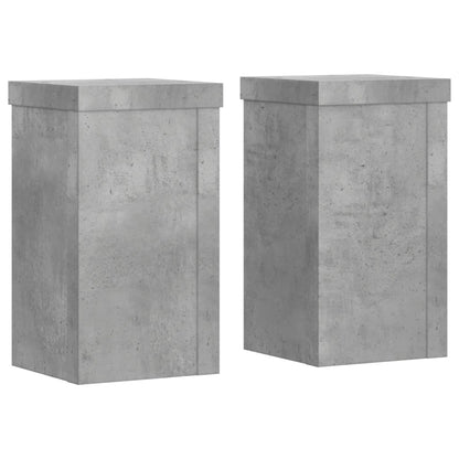 Supporti per Piante 2 pz Grigio 10x10x18 cm Legno Multistrato - homemem39