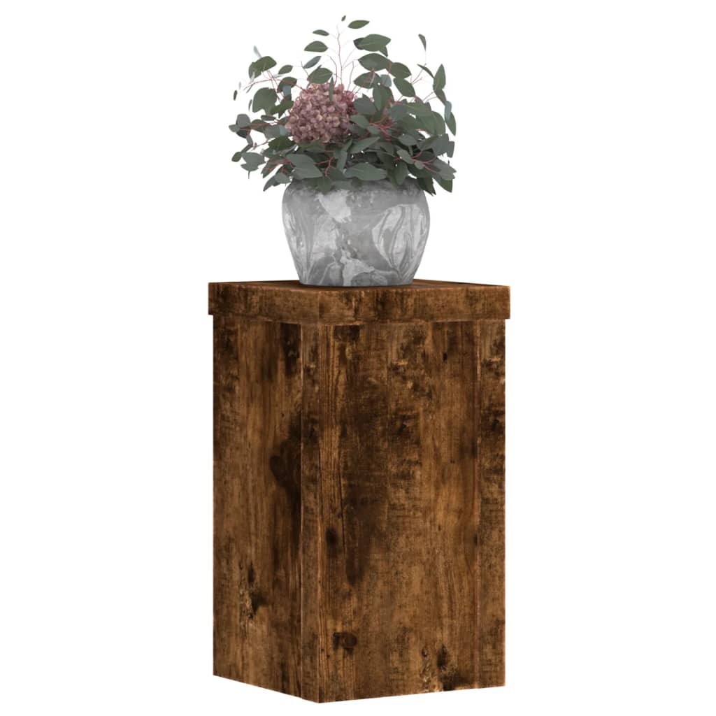 Supporti per Piante 2 pz Rovere 10x10x18 cm Legno Multistrato | homemem39