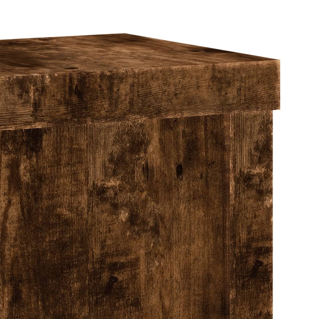Supporti per Piante 2 pz Rovere 10x10x18 cm Legno Multistrato - homemem39