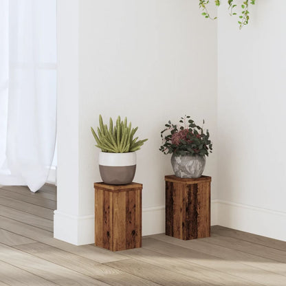 Supporti per Piante 2 pz Legno 10x10x18 cm Legno Multistrato - homemem39