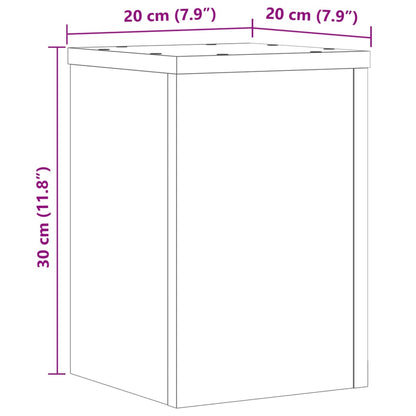 Supporti per Piante 2 pz Bianchi 20x20x30 cm Legno Multistrato - homemem39