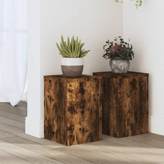 Supporti per Piante 2 pz Rovere 20x20x30 cm Legno Multistrato - homemem39