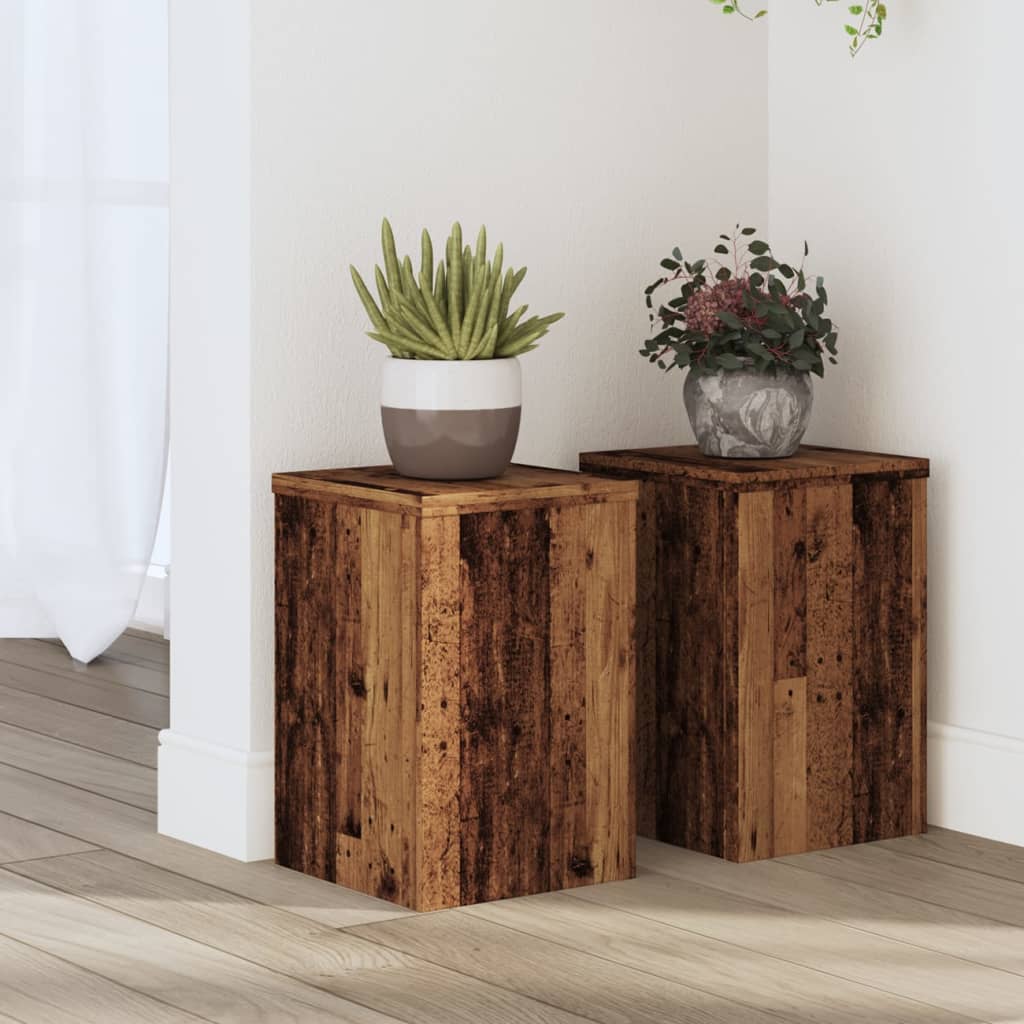 Supporti per Piante 2 pz Legno 20x20x30 cm Legno Multistrato | homemem39