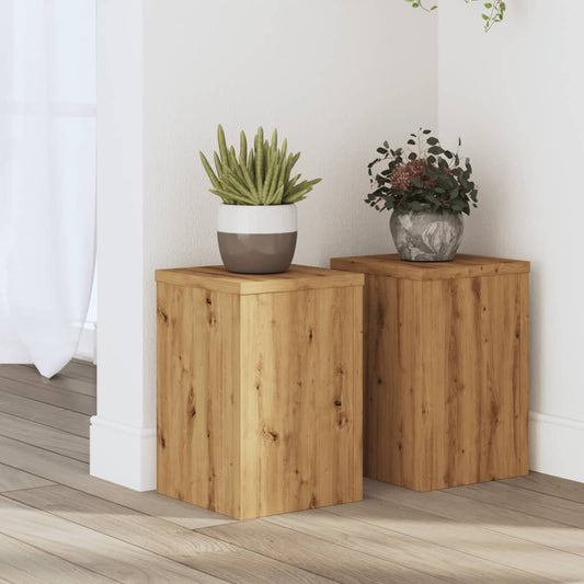 Supporti per Piante 2 pz Rovere 20x20x30 cm in Multistrato - homemem39