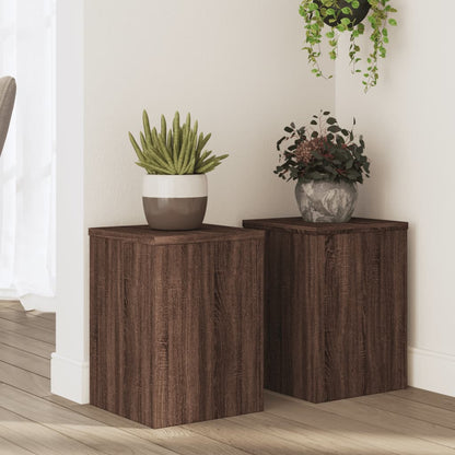 Supporti per Piante 2 pz Marrone 25x25x35 cm Legno Multistrato - homemem39