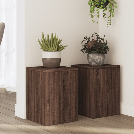 Supporti per Piante 2 pz Marrone 25x25x35 cm Legno Multistrato - homemem39
