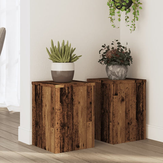 Supporti per Piante 2 pz Legno 25x25x35 cm Legno Multistrato - homemem39