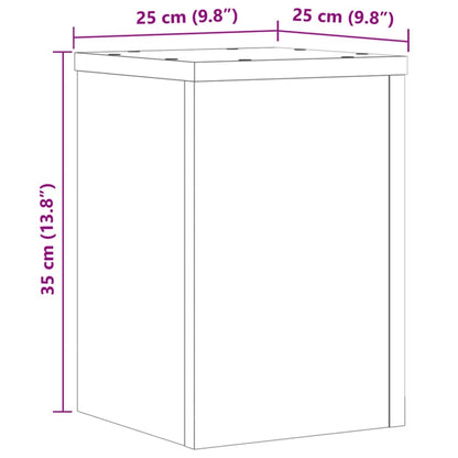 Supporti per Piante 2 pz Rovere 25x25x35 cm in Multistrato