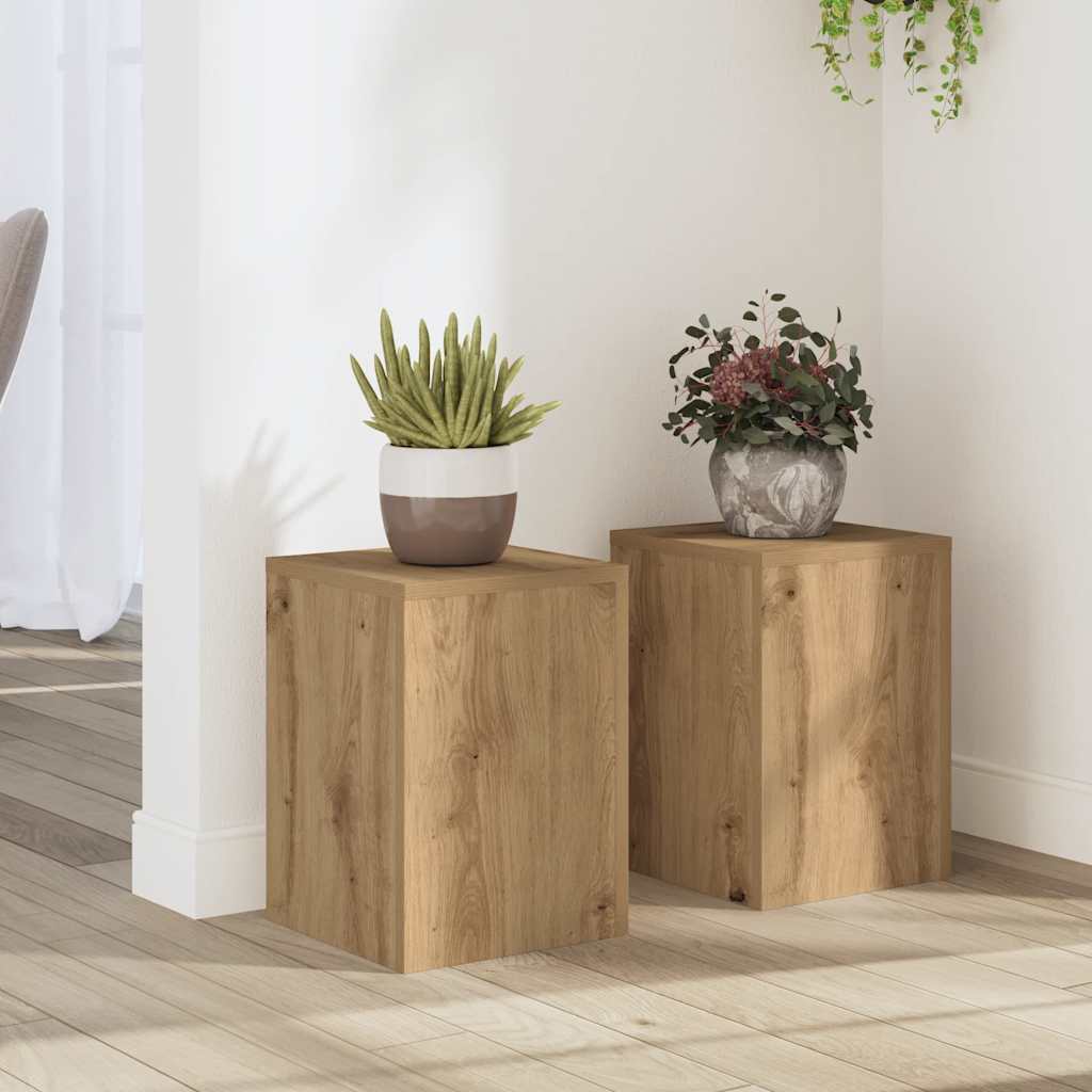 Supporti per Piante 2 pz Rovere 25x25x35 cm in Multistrato | homemem39