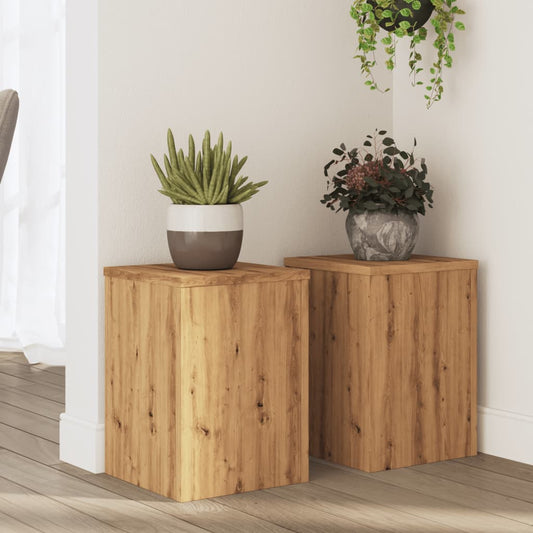 Supporti per Piante 2 pz Rovere 25x25x35 cm in Multistrato - homemem39