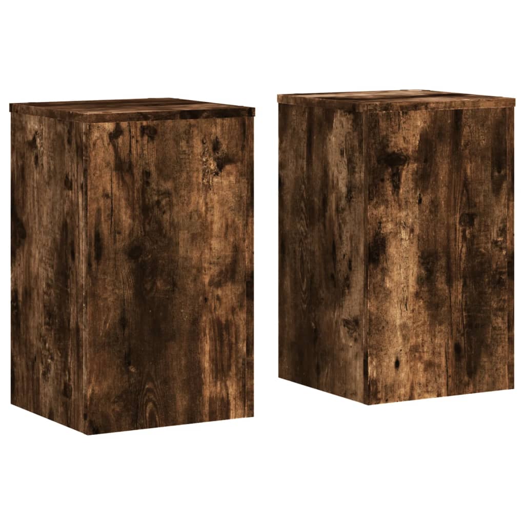 Supporti per Piante 2 pz Rovere 30x30x50 cm Legno Multistrato | homemem39