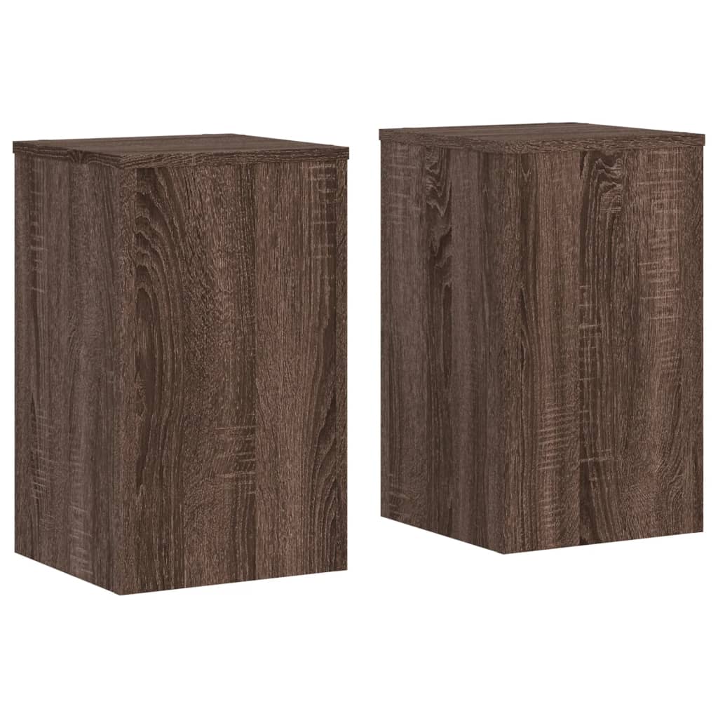 Supporti per Piante 2 pz Marrone 30x30x50 cm Legno Multistrato - homemem39