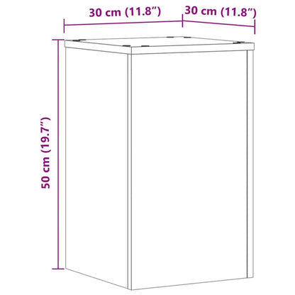 Supporti per Piante 2 pz Rovere 30x30x50 cm in Multistrato