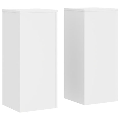 Supporti per Piante 2 pz Bianchi 30x30x70 cm Legno Multistrato - homemem39