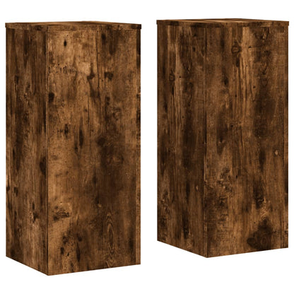 Supporti per Piante 2 pz Rovere 30x30x70 cm Legno Multistrato - homemem39