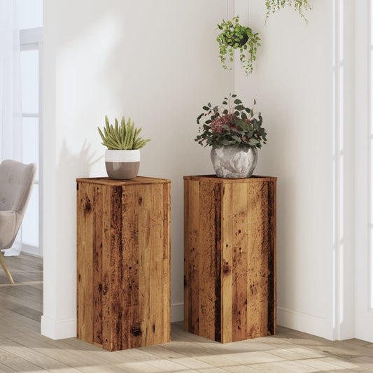 Supporti per Piante 2 pz Legno 30x30x70 cm Legno Multistrato - homemem39