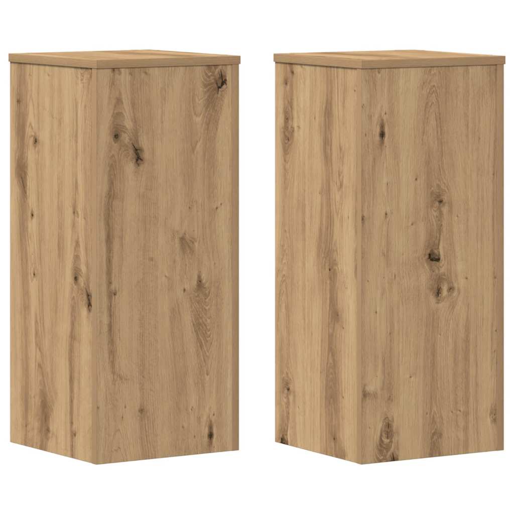 Supporti per Piante 2 pz Rovere 30x30x70 cm in Multistrato | homemem39