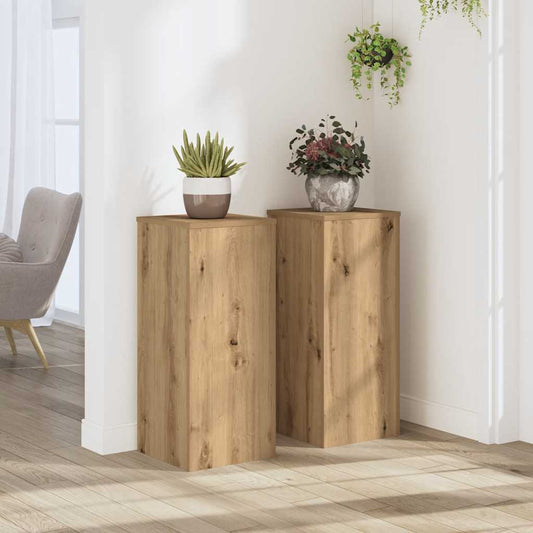 Supporti per Piante 2 pz Rovere 30x30x70 cm in Multistrato - homemem39