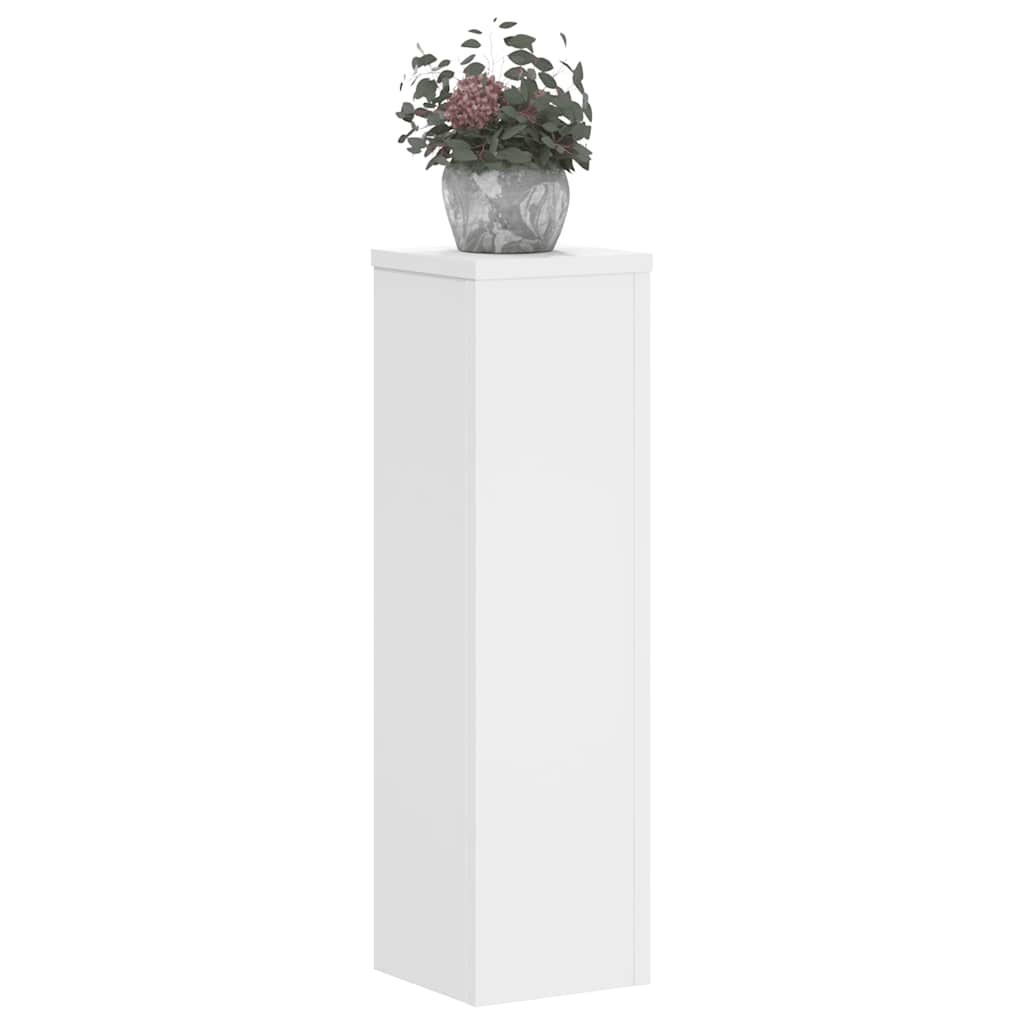 Supporti per Piante 2 pz Bianchi 17x17x60 cm Legno Multistrato