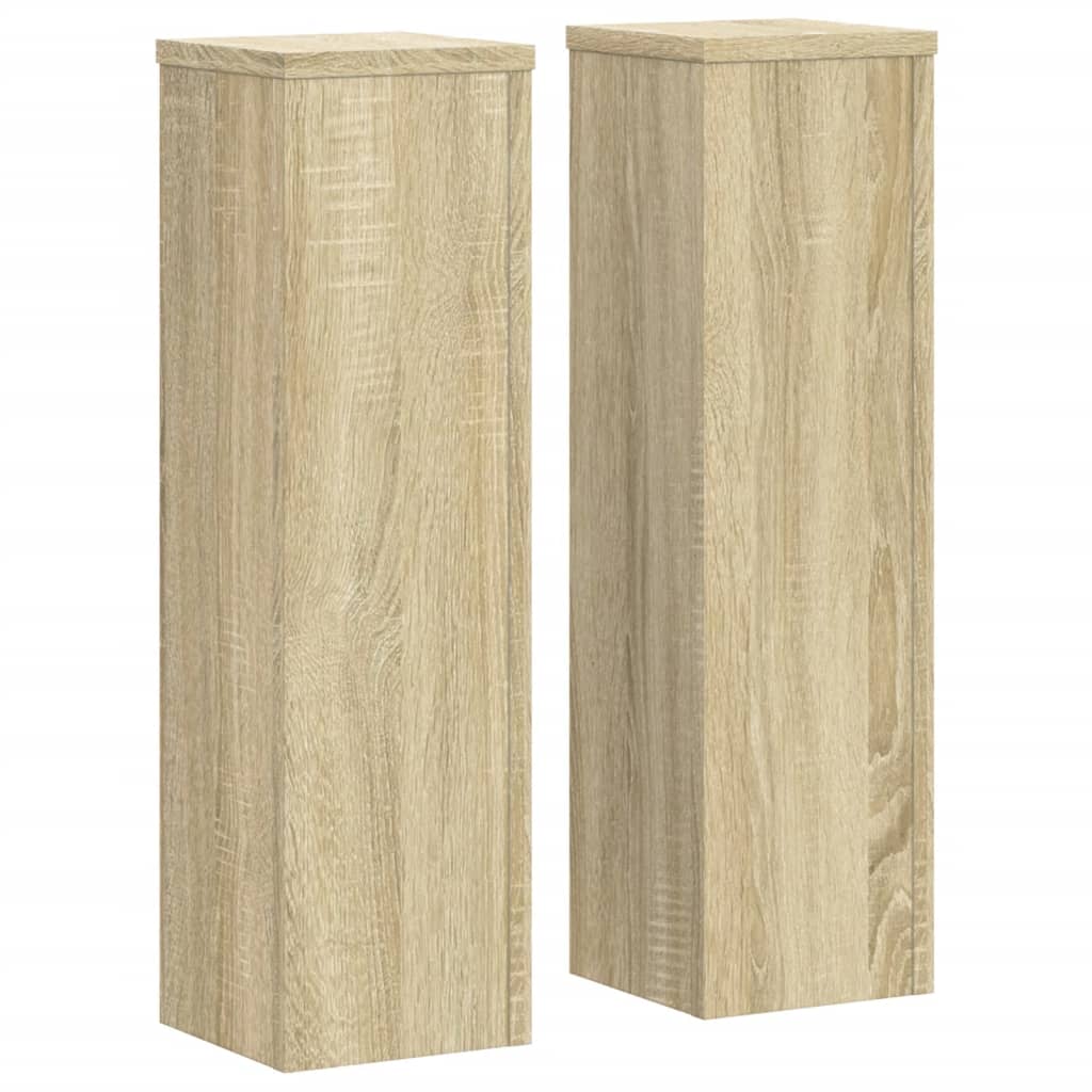 Supporti per Piante 2 pz Rovere 17x17x60 cm in Multistrato | homemem39