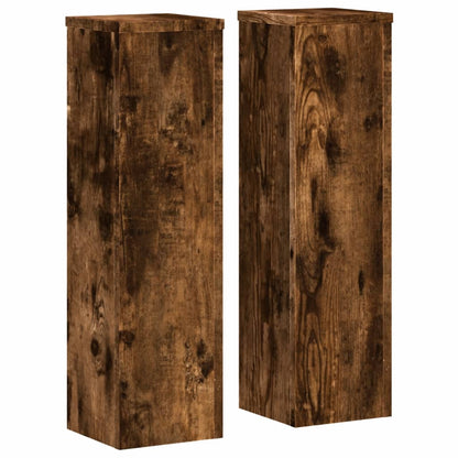 Supporti per Piante 2 pz Rovere 17x17x60 cm Legno Multistrato