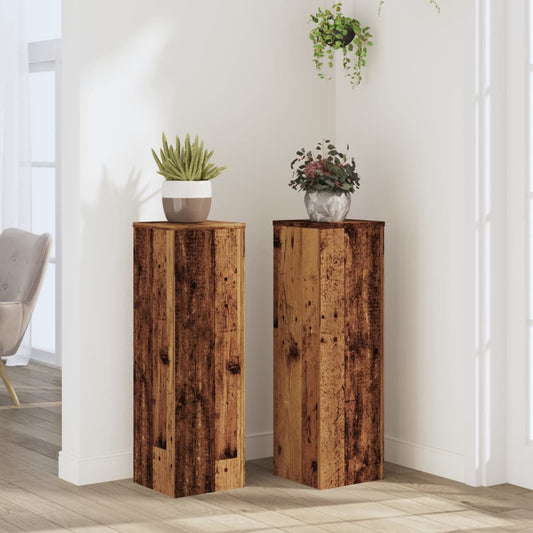 Supporti per Piante 2 pz Legno 25x25x80 cm Legno Multistrato - homemem39
