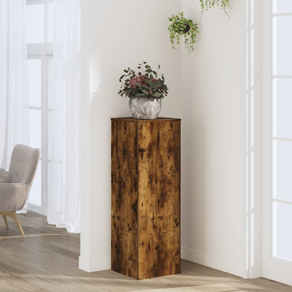 Supporto per Piante Rovere Fumo 33x33x100 cm in Truciolato | homemem39