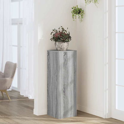 Supporto per Piante Grigio Sonoma 33x33x100 cm in Truciolato | homemem39